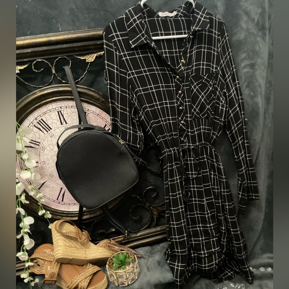 ⭐️👗JUSTFAB PLAID SHIRT DRESS👗⭐️ - Picture 2 of 11